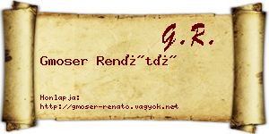 Gmoser Renátó névjegykártya